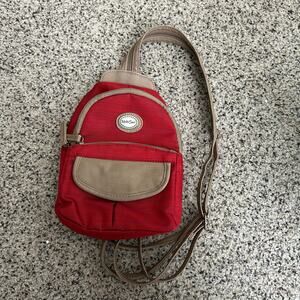Multisac Jamie Convertible Backpack Sling Bag Purse Red Small